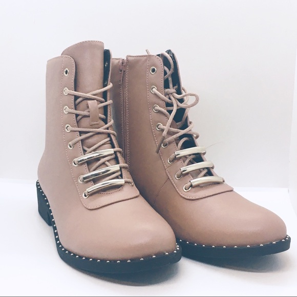 Dolls Kill Qupid Dusty Rose Pink Mauve Boots 7 - Picture 5 of 8